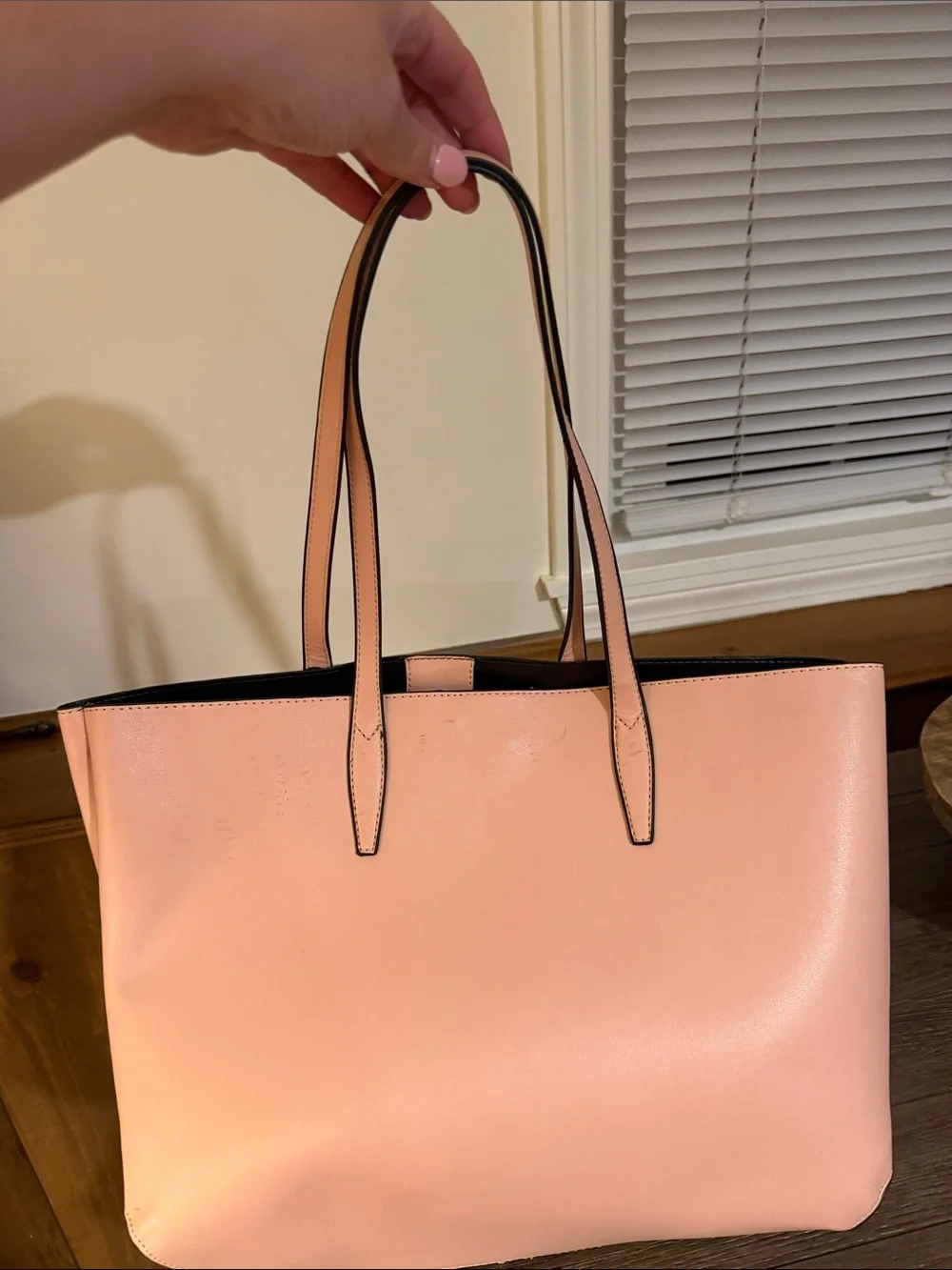 kate spade Pink and Black Leather Tote